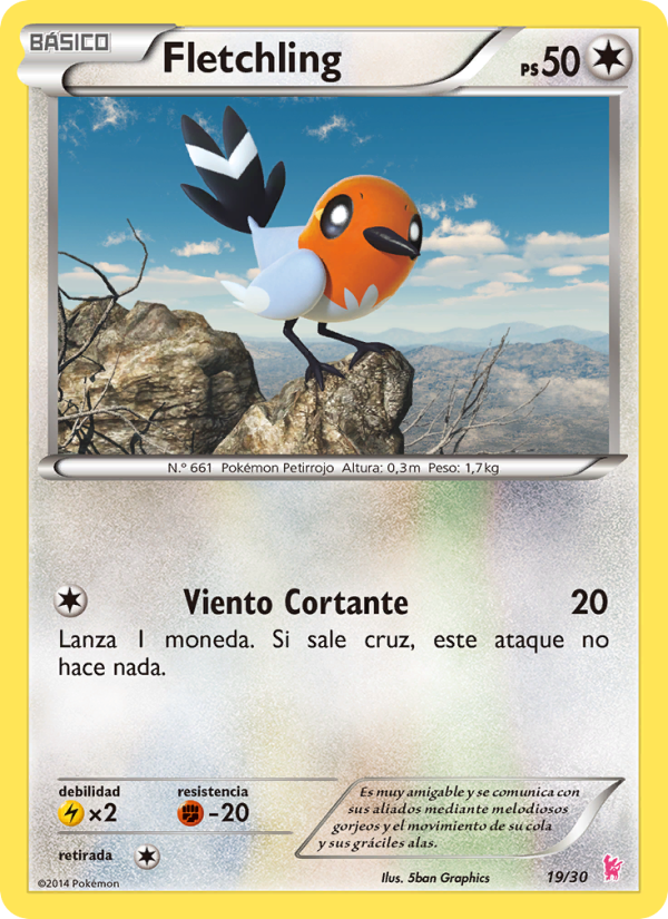 Fletchling from Kit de Entrenador XY (Pikachu Enmascarada)