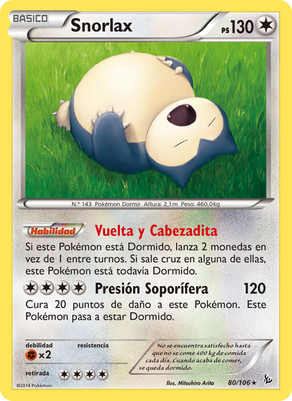Snorlax from Destellos de Fuego