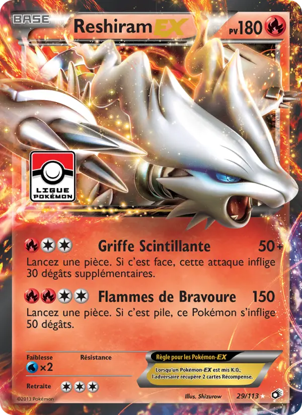 Reshiram EX - Legendary Treasures