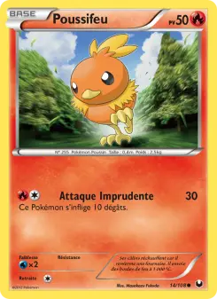 Photo carte Pokemon Poussifeu Explorateurs Obscurs 14/108