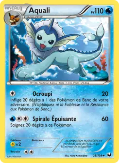 Photo carte Pokemon Aquali Explorateurs Obscurs 25/108