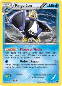 Photo carte Pokemon Pingoléon Explorateurs Obscurs 29/108