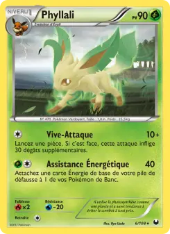 Photo carte Pokemon Phyllali Explorateurs Obscurs 6/108
