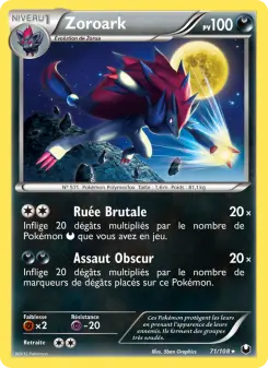 Photo carte Pokemon Zoroark Explorateurs Obscurs 71/108