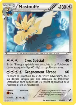 Photo carte Pokemon Mastouffe Explorateurs Obscurs 88/108