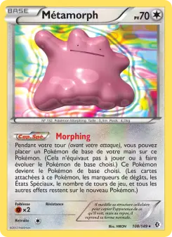 Photo carte Pokemon Métamorph Frontières Franchies 108/149