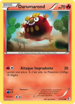 Photo carte Pokemon Darumarond Frontières Franchies 27/149