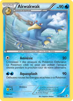 Photo carte Pokemon Akwakwak Frontières Franchies 35/149