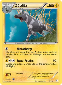Carte Pokémon Zéblitz