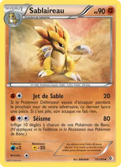 Photo carte Pokemon Sablaireau Frontières Franchies 79/149