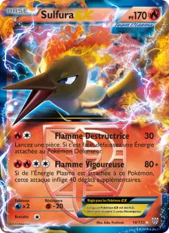 Photo carte Pokemon Sulfura-EX Tempète Plasma 14/135