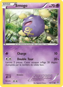 Photo carte Pokemon Smogo Tempète Plasma 56/135