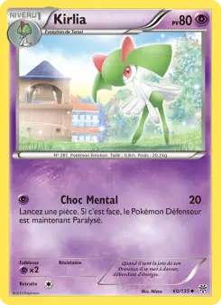 Photo carte Pokemon Kirlia Tempète Plasma 60/135