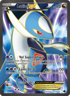 Photo carte Pokemon Latios-EX Glaciation Plasma 113/116