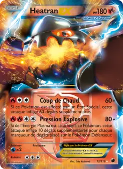 Photo carte Pokemon Heatran-EX Glaciation Plasma 13/116