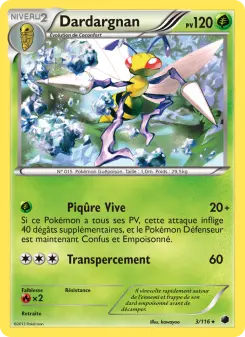 Photo carte Pokemon Dardargnan Glaciation Plasma 3/116