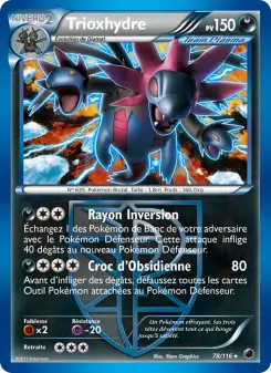 Photo carte Pokemon Trioxhydre Glaciation Plasma 78/116
