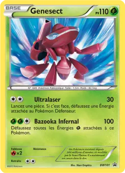 Photo carte Pokemon Genesect Promo BW BW101/101