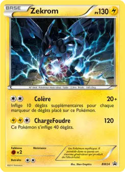 Photo carte Pokemon Zekrom Promo BW BW24/101