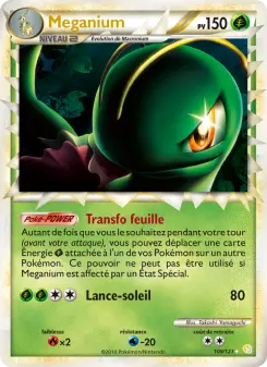 Photo carte Pokemon Meganium HeartGold SoulSilver 109/123