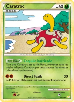 Photo carte Pokemon Caratroc HeartGold SoulSilver 11/123
