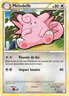 Photo carte Pokemon Mélodelfe HeartGold SoulSilver 3/123