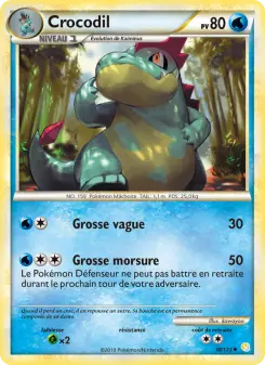 Photo carte Pokemon Crocodil HeartGold SoulSilver 38/123