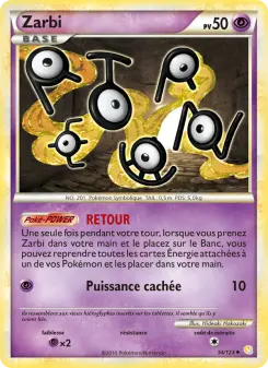 Photo carte Pokemon Zarbi HeartGold SoulSilver 54/123