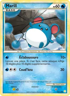 Photo carte Pokemon Marill HeartGold SoulSilver 74/123