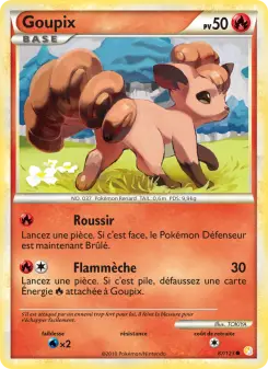 Photo carte Pokemon Goupix HeartGold SoulSilver 87/123