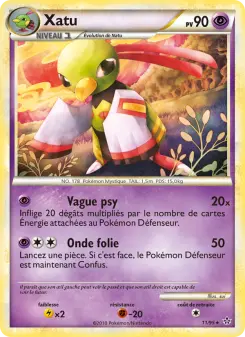 Photo carte Pokemon Xatu Déchaînement 11/95