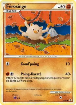 Photo carte Pokemon Férosinge Déchaînement 53/95