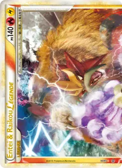 Carte Pokémon Entei & Raikou LÉGENDE (haut)