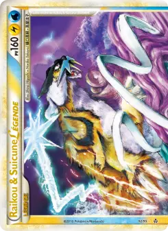 Carte Pokémon Raikou & Suicune LÉGENDE (haut)
