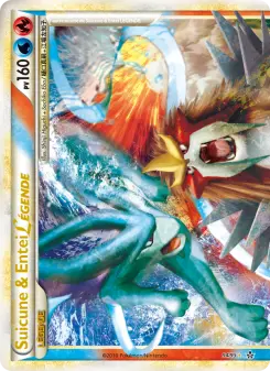 Carte Pokémon Suicune & Entei LÉGENDE (haut)