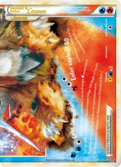 Carte Pokémon Suicune & Entei LÉGENDE (bas)