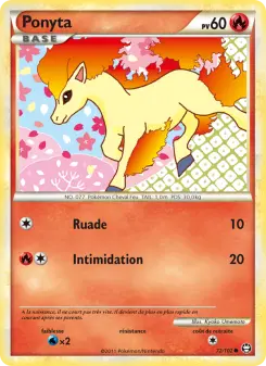 Photo carte Pokemon Ponyta Triomphant 72/102