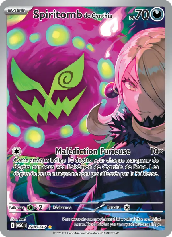 Spiritomb de Cynthia card image