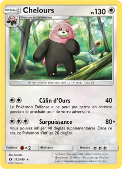 Photo carte Pokemon Chelours Soleil et Lune 112/149