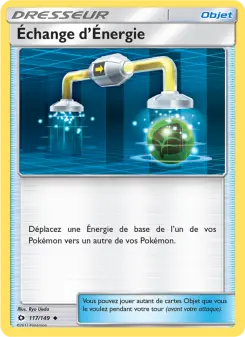 Photo carte Pokemon Échange d’Énergie Soleil et Lune 117/149
