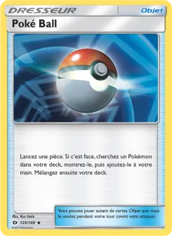 Photo carte Pokemon Poké Ball Soleil et Lune 125/149