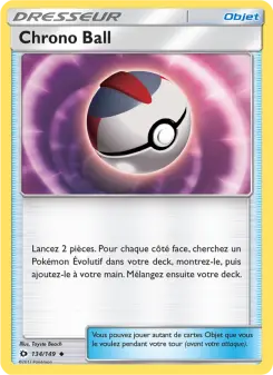 Photo carte Pokemon Chrono Ball Soleil et Lune 134/149