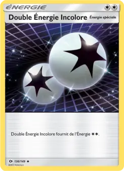 Photo carte Pokemon Double Énergie Incolore Soleil et Lune 136/149