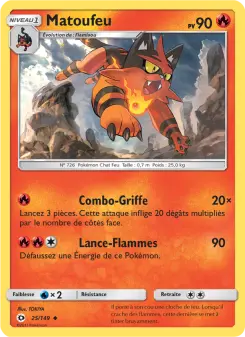 Photo carte Pokemon Matoufeu Soleil et Lune 25/149