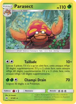Photo carte Pokemon Parasect Soleil et Lune 5/149
