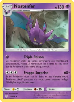 Photo carte Pokemon Nostenfer Soleil et Lune 56/149