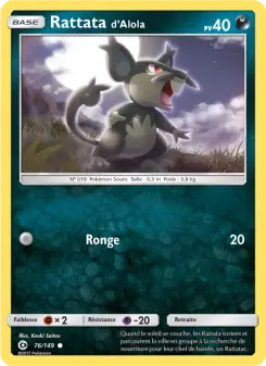 Carte Pokémon Rattata d’Alola