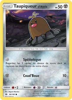 Carte Pokémon Taupiqueur d’Alola