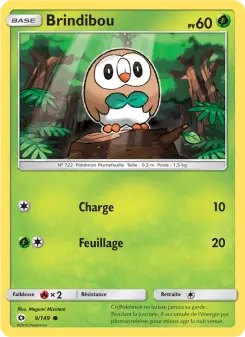 Photo carte Pokemon Brindibou Soleil et Lune 9/149