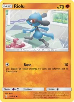 Photo carte Pokemon Riolu Alliance Infaillible 102/214